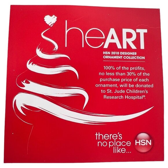 2010 St Jude Swarovski Elements Christmas Ornament Glass Dragonfly Heidi Daus - Picture 11 of 11